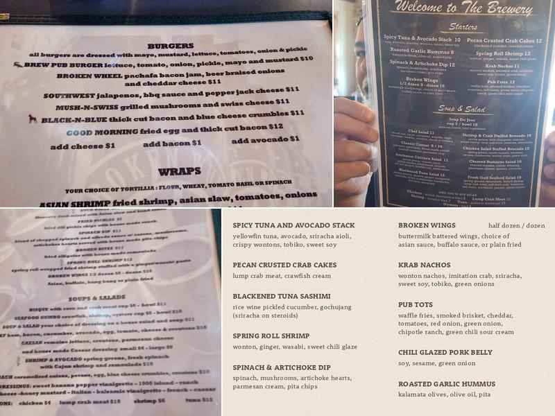 Broken Wheel Brewery & Bistro Menu