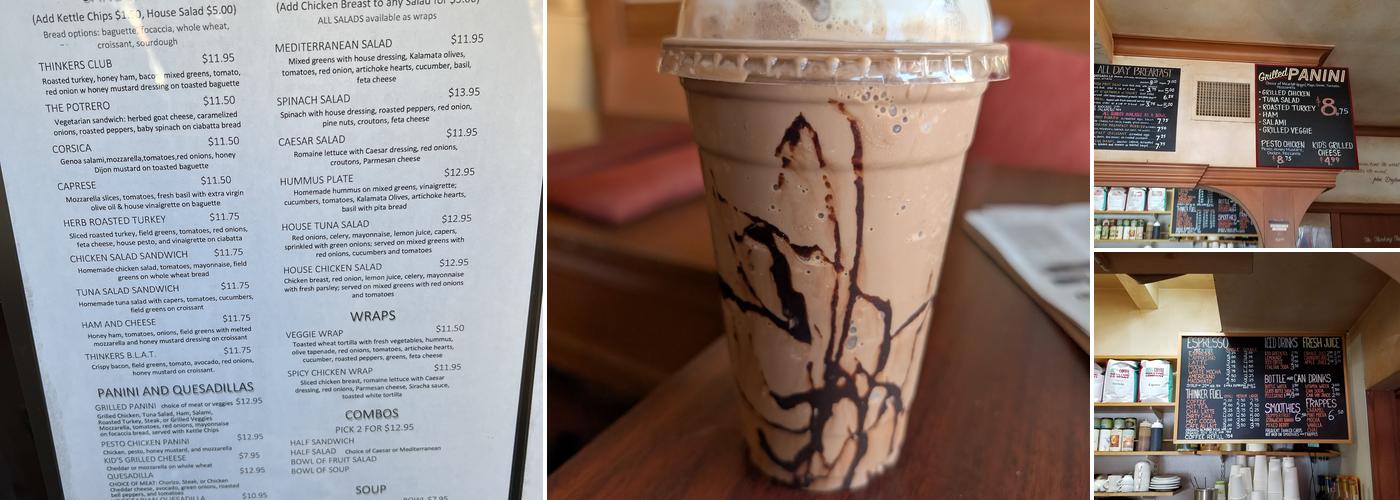 Thinkers Cafe Menu