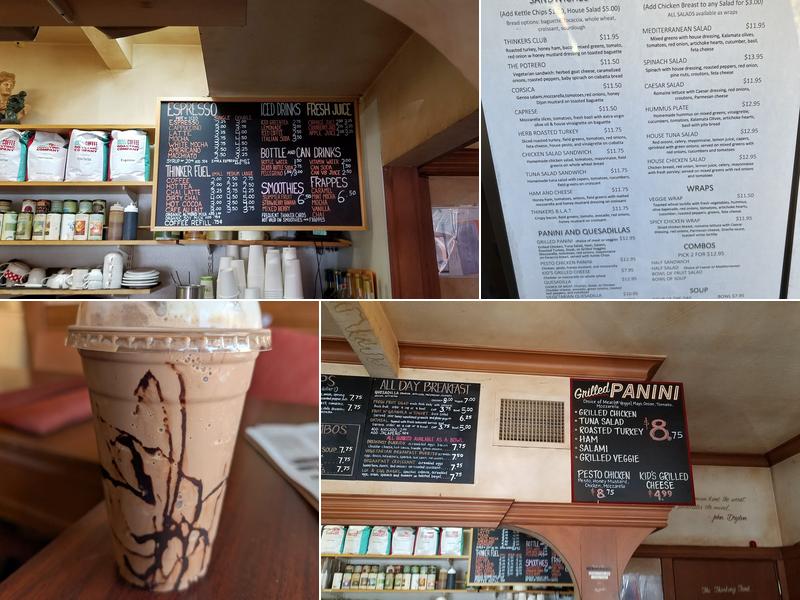 Thinkers Cafe Menu