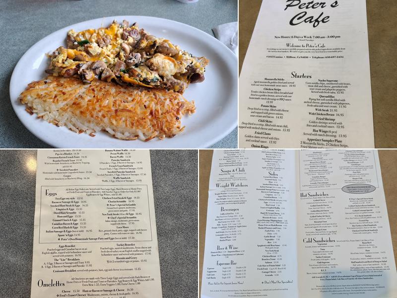 Peter's Cafe Menu