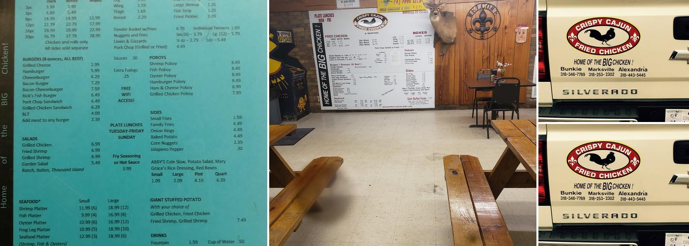 Crispy Cajun Fried Chicken Menu
