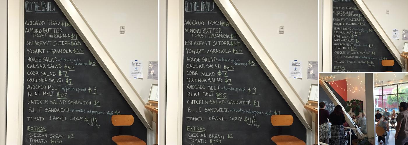 Robin's Café Menu