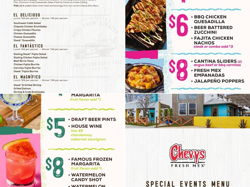 Chevys Menu