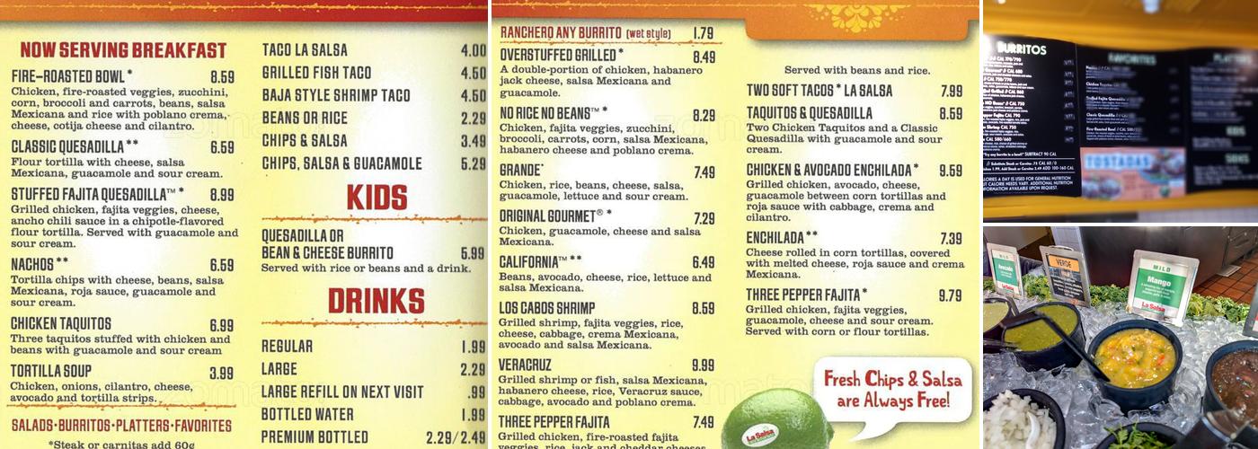 La Salsa Menu