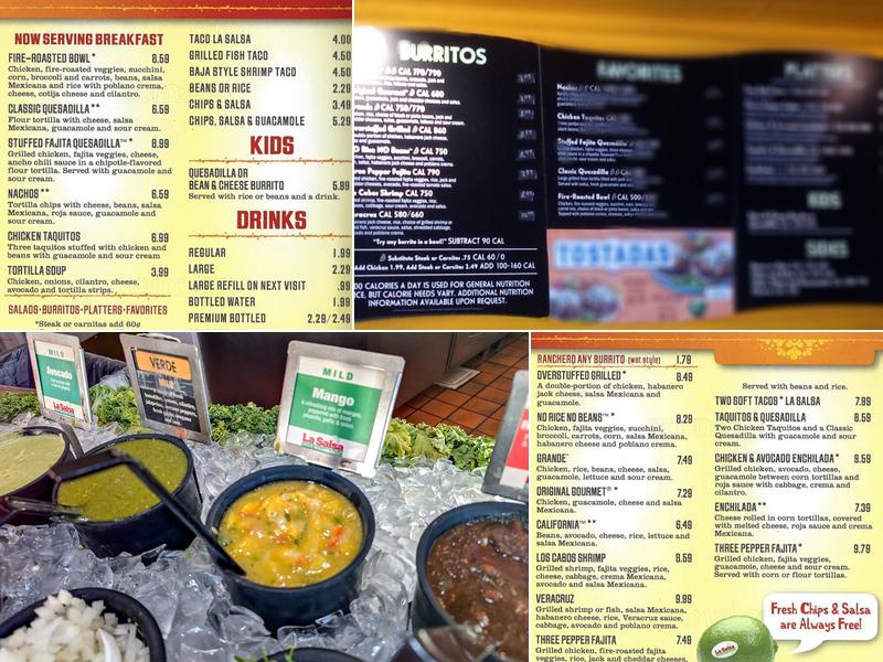 La Salsa Menu