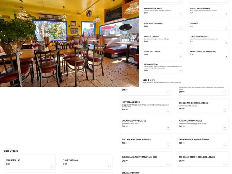 Araujo's Menu