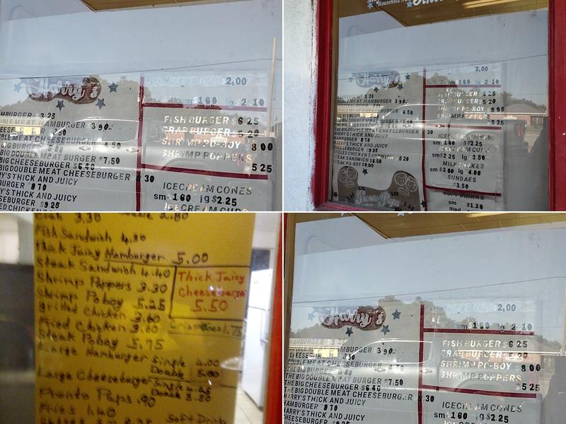 Harry's Menu