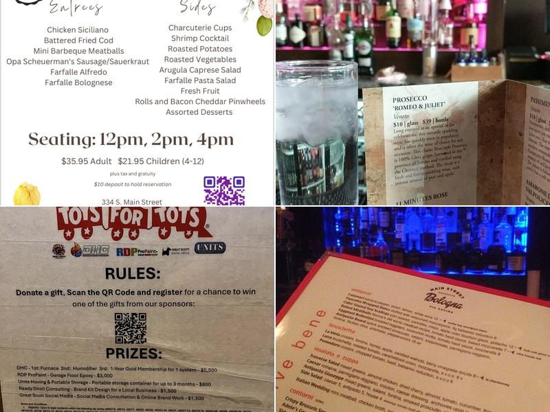 Bologna Via Cucina Menu