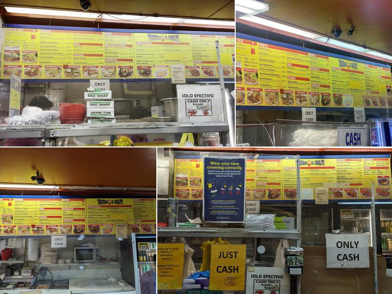 Taquería El Farolito Menu