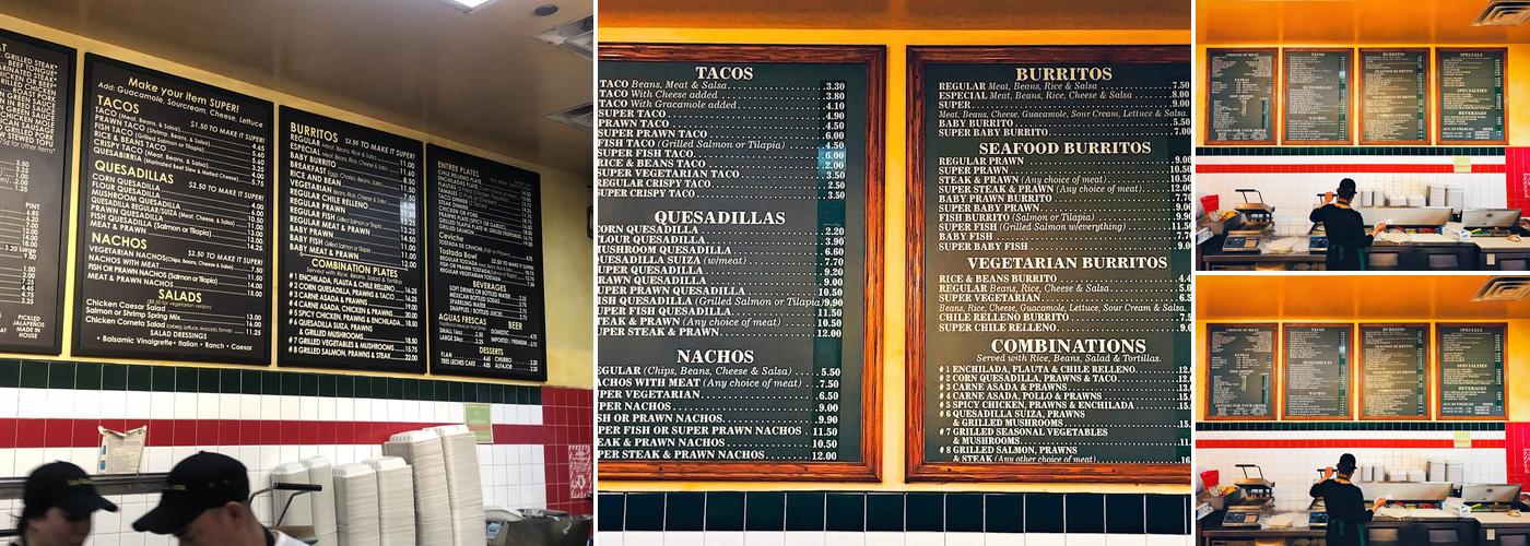 La Corneta Taqueria Menu