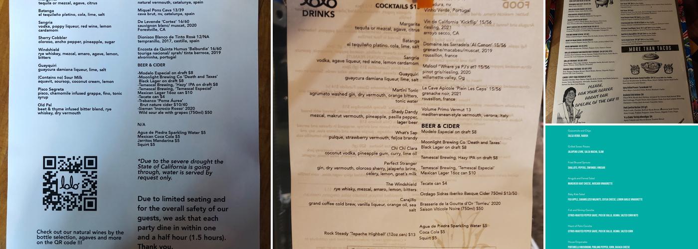Loló Menu