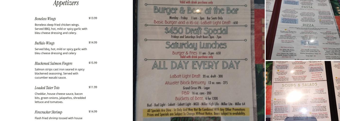 CK Diggs Menu