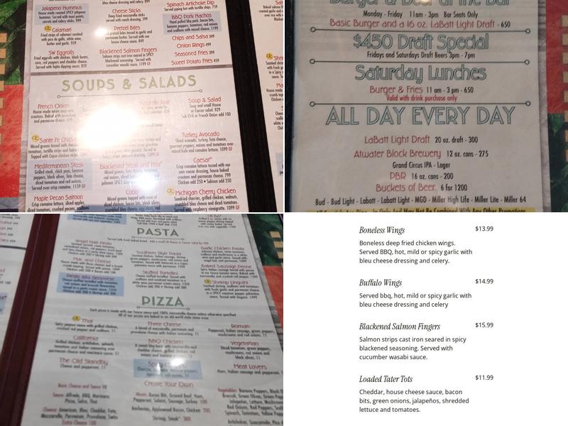 CK Diggs Menu