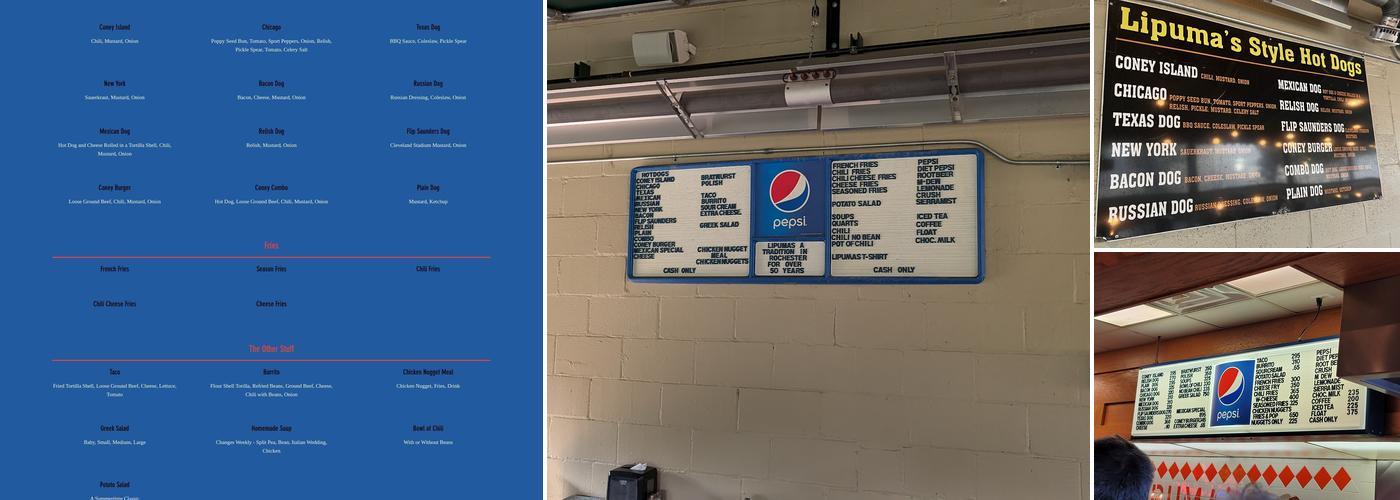 Lipuma's Coney Island Menu