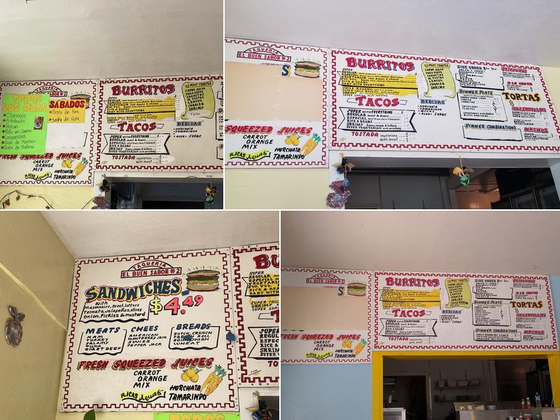 Taqueria El Buen Sabor Menu