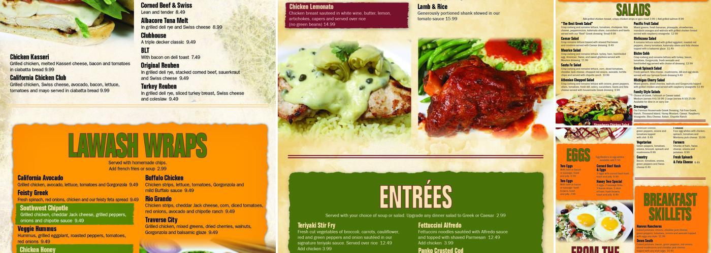 Honey Tree Grille Menu