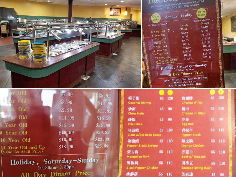 King Sun Buffet Menu