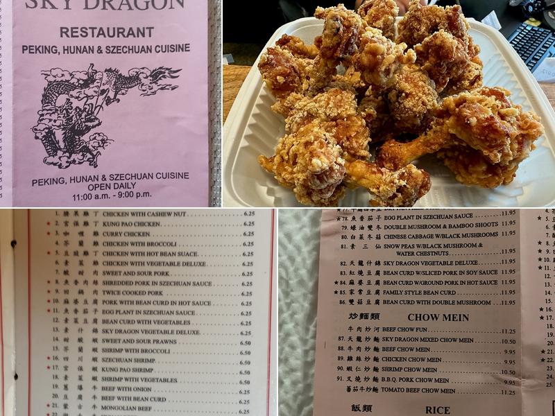 Sky Dragon Menu