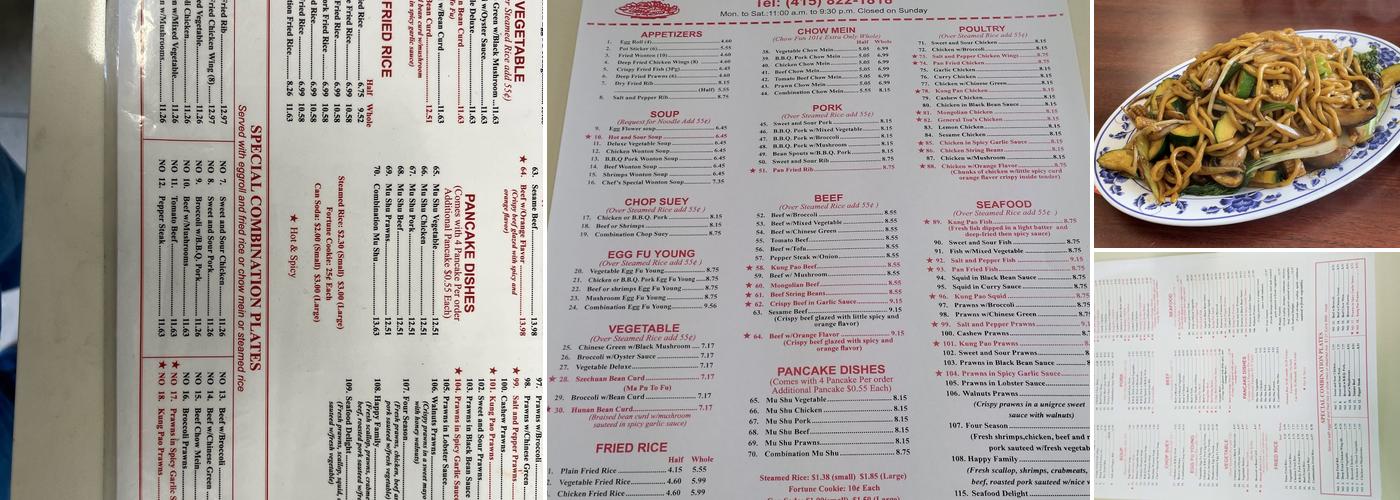 Peking Wok Restaurant Menu