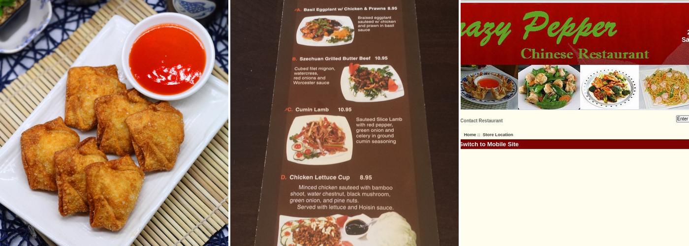 Crazy Pepper Menu