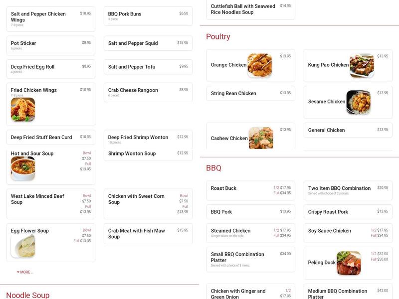 Cheung Hing Restaurant Menu