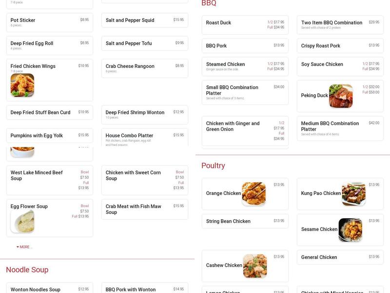 Cheung Hing Restaurant Menu
