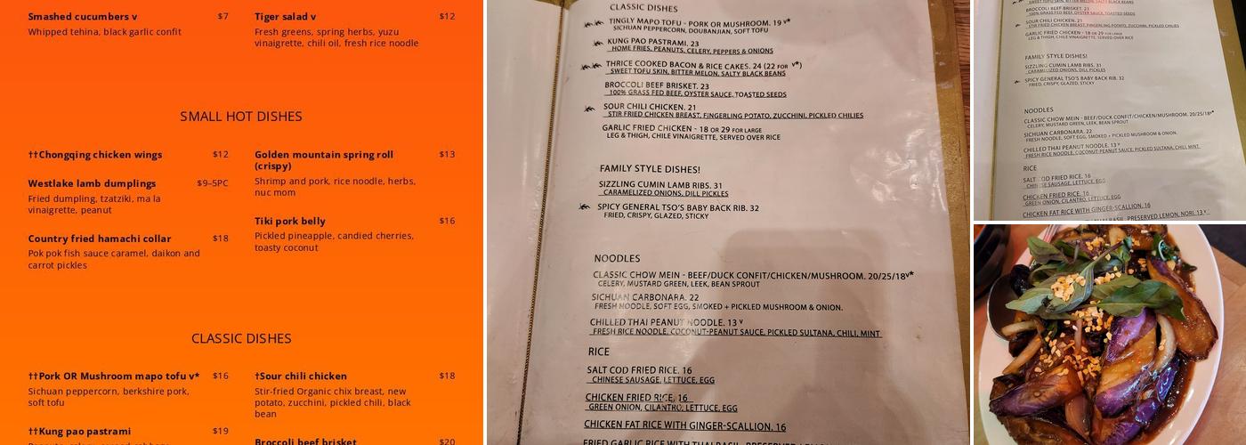 Mission Chinese Food Menu