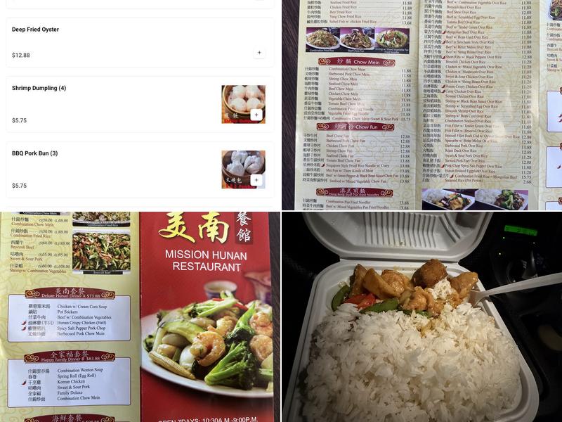 Mission Hunan Menu