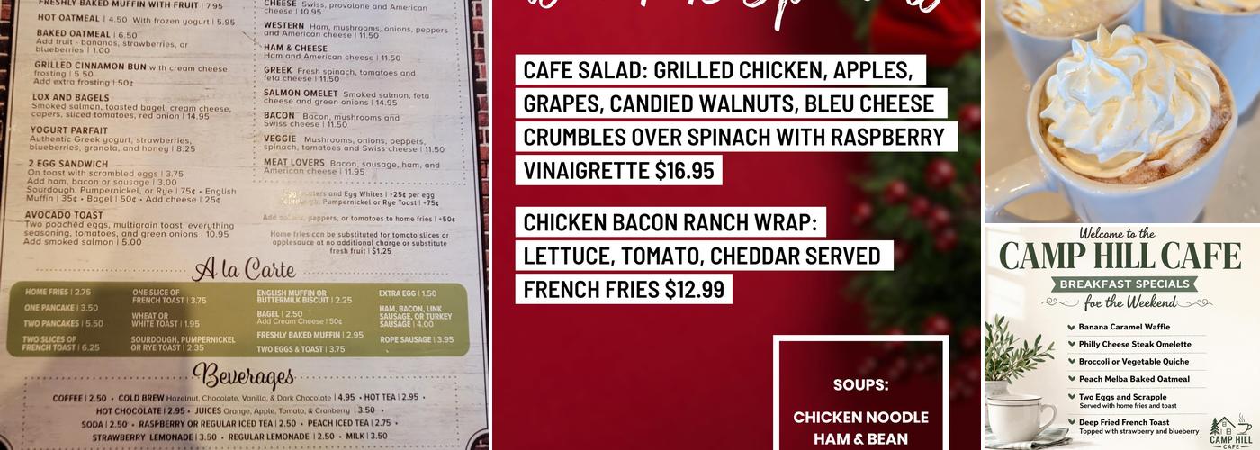 Camp Hill Cafe Menu