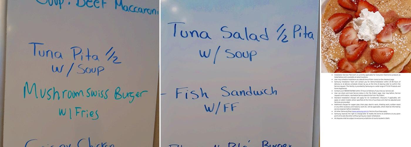 Roxy's Cafe Menu