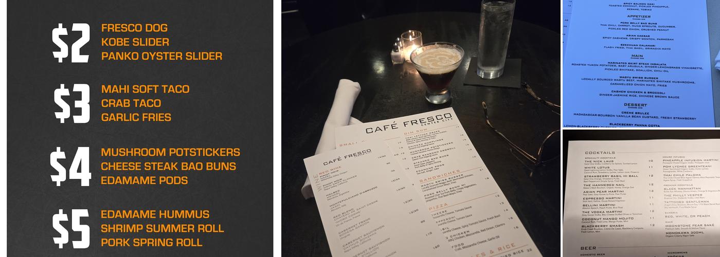 Cafe Fresco Center City Menu