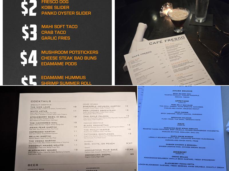 Cafe Fresco Center City Menu