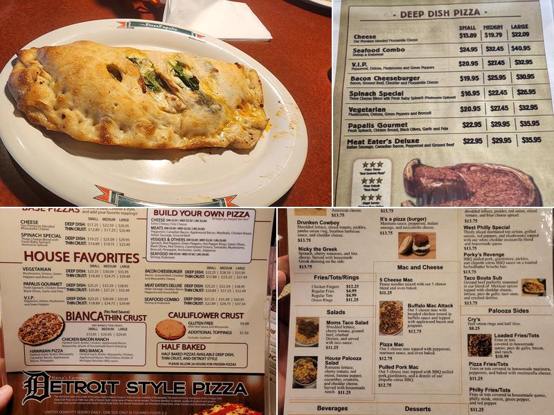 PizzaPapalis of Taylor Menu