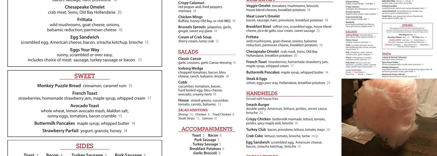George Martin's Grillfire Menu