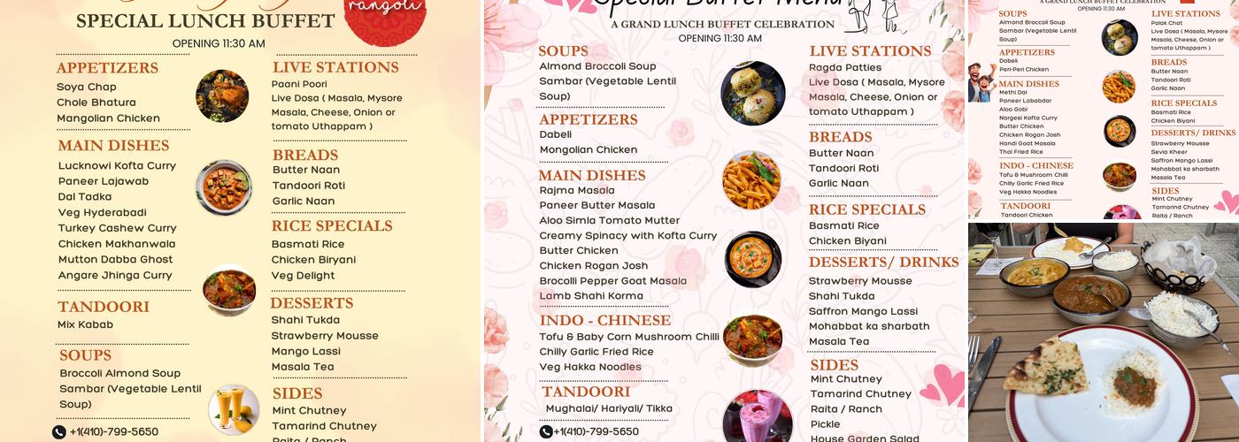 Rangoli Restaurant Menu