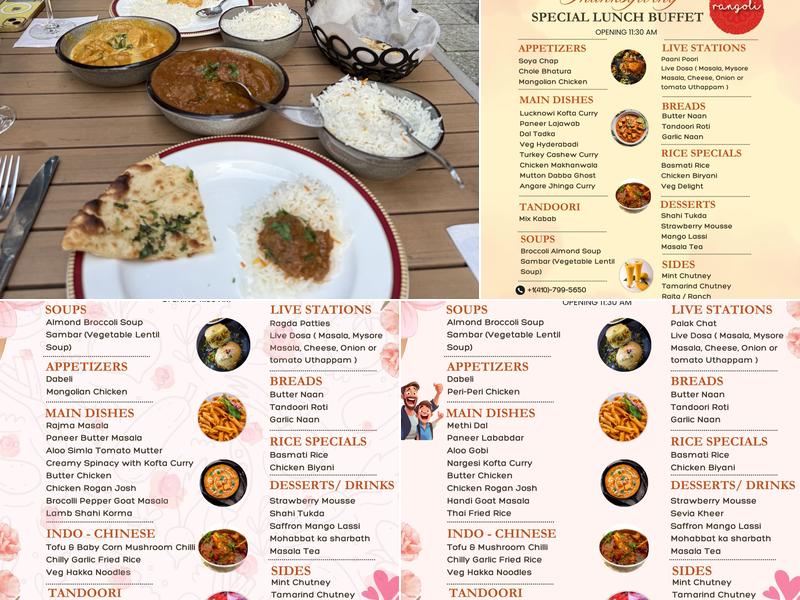Rangoli Restaurant Menu