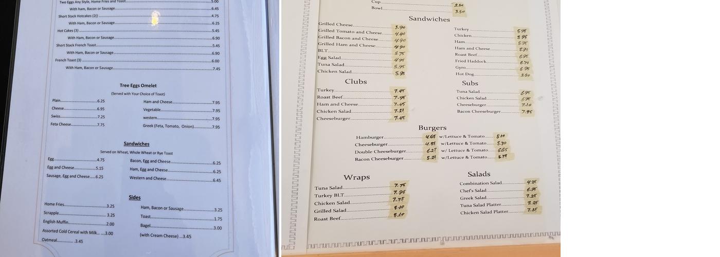 State Cafe Menu