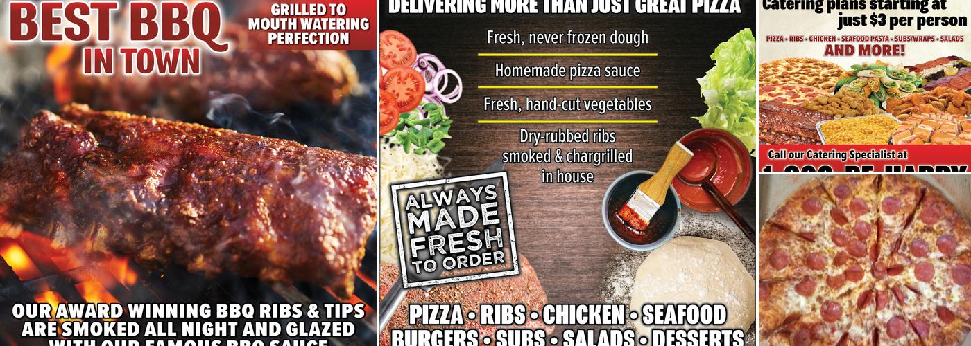 Happy's Pizza Menu