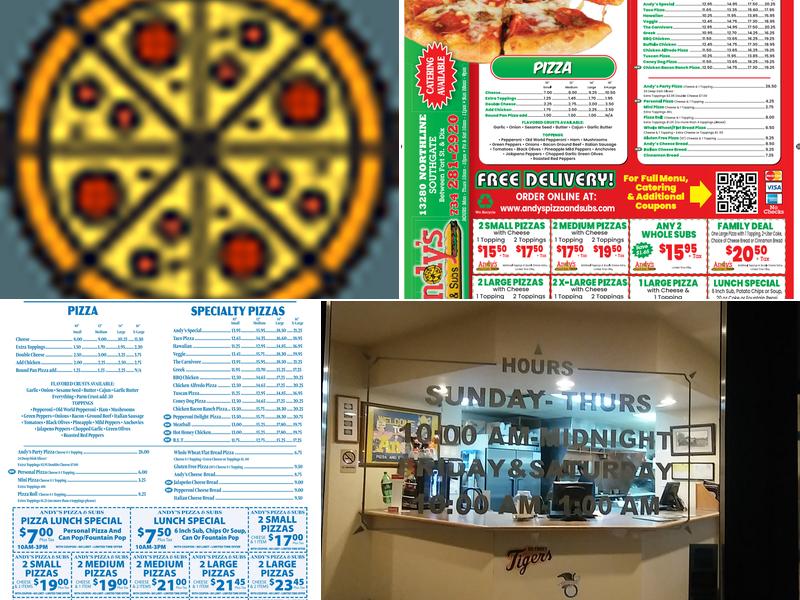 Andy's Pizza & Subs Menu