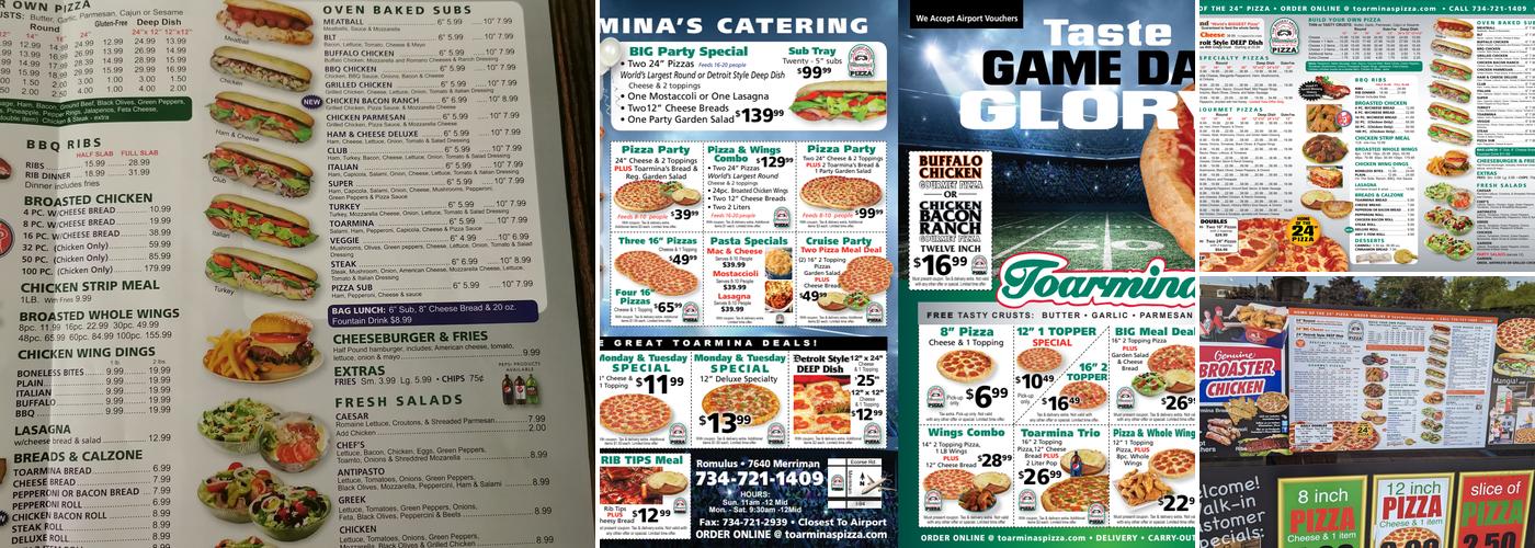 Toarmina's Pizza Romulus Menu
