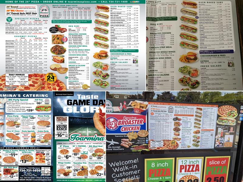 Toarmina's Pizza Romulus Menu