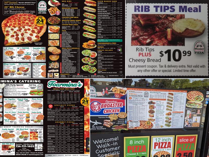 Toarmina's Pizza Romulus Menu