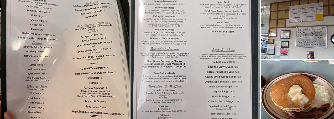 Gunter's Restaurant Menu