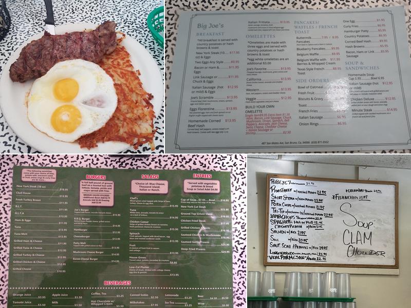 Big Joe's 8 Menu