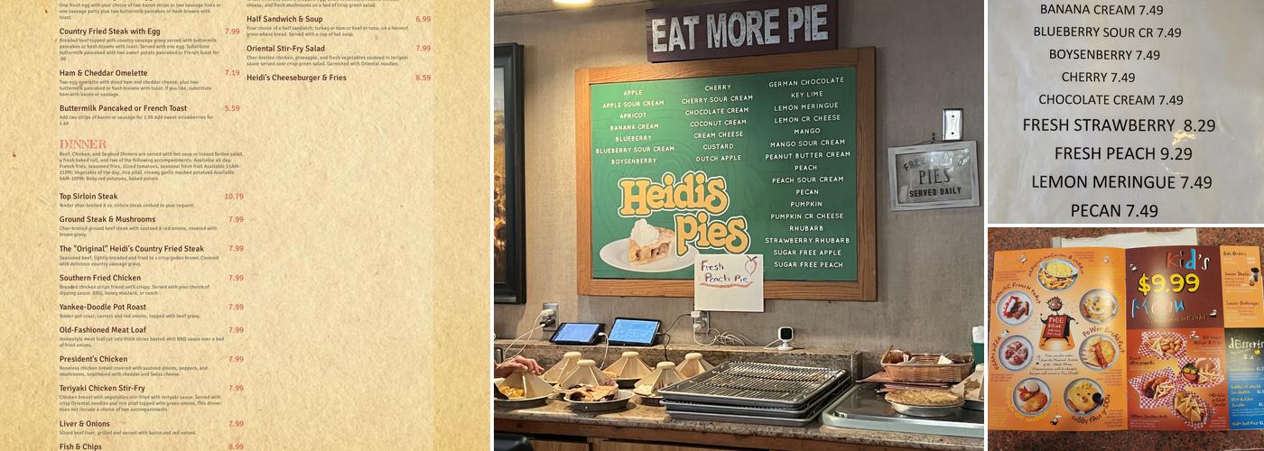Heidi's Pies Restaurant Menu