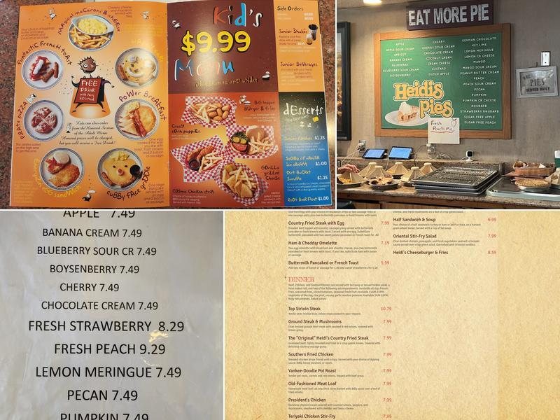 Heidi's Pies Restaurant Menu