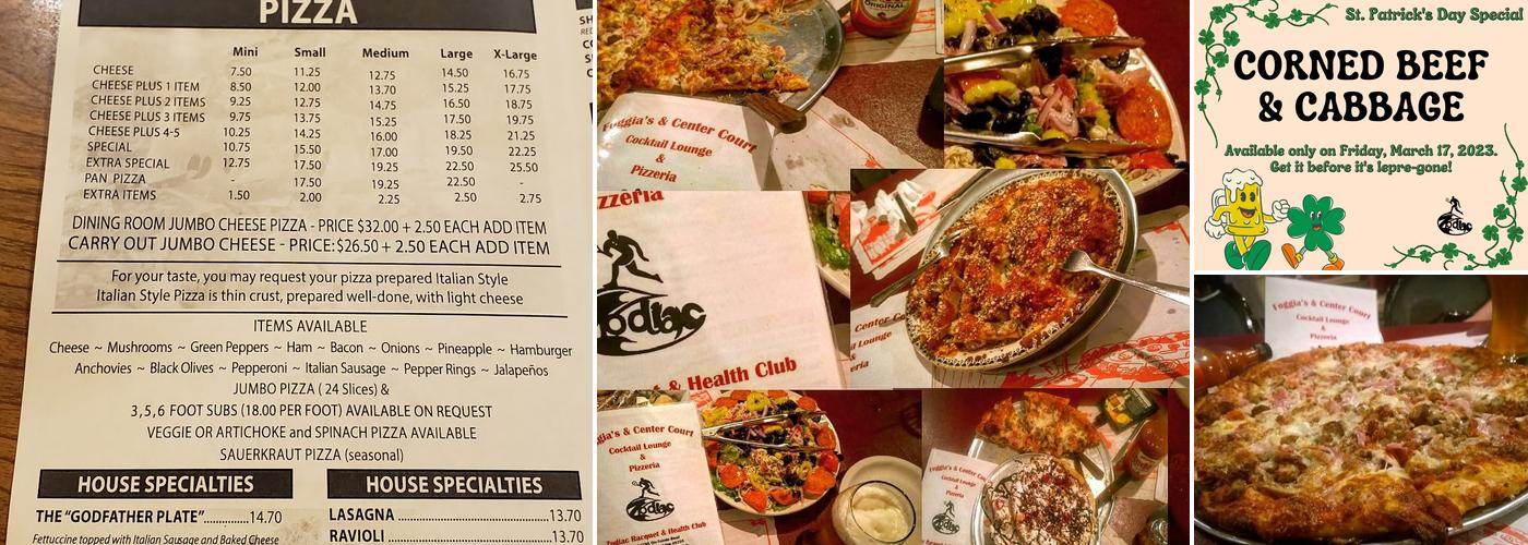 Foggia's Pizzeria Menu