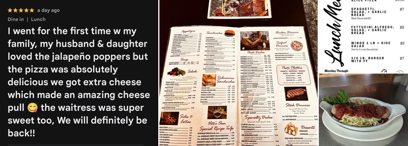 Roma Pizzeria & Restaurant Menu