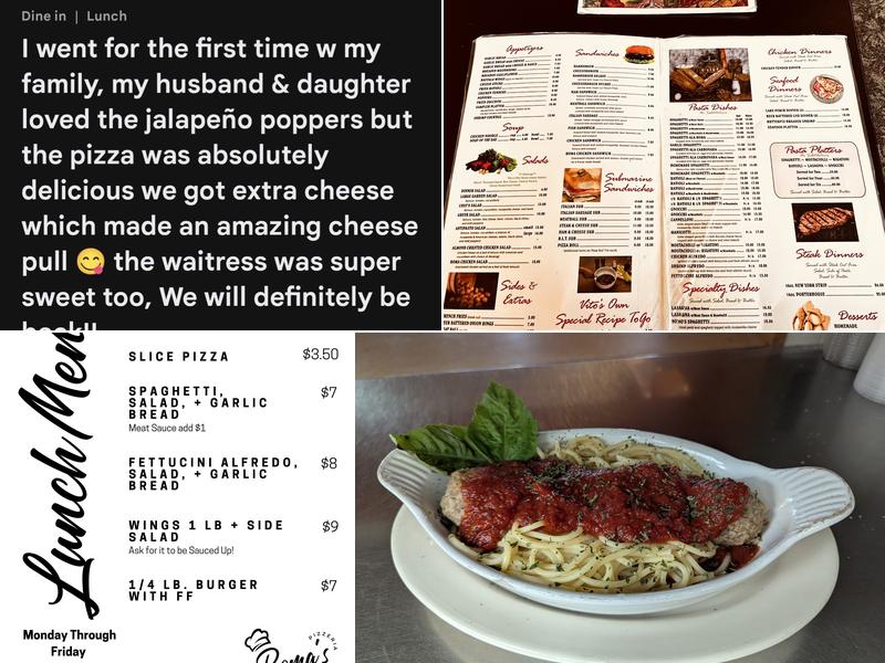 Roma Pizzeria & Restaurant Menu