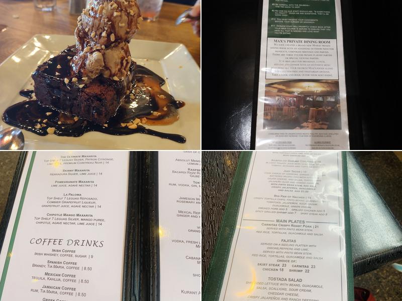 Max's of Burlingame Menu